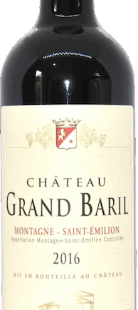 Château Grand Baril Montagne-Saint-Émilion 2016 – Tilbud!