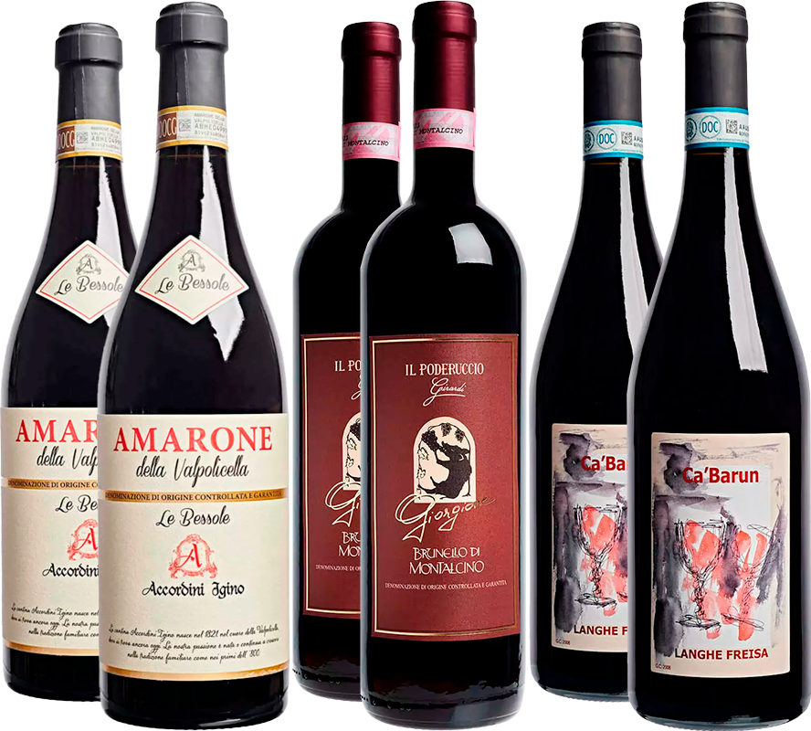 Eksklusiv vinpakke med Brunello og Amarone – Italienske skatte