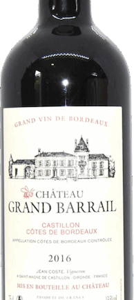 Château Grand Barrail Castillon 2016 – Rødvin på Udsalg!