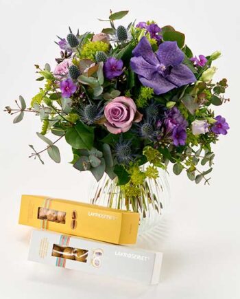 Eksklusiv orkidébuket med chokolade – den perfekte gave!